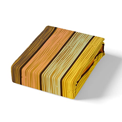Housse de couette texture en bois et fleurs pour une chambre style chalet nature - 5