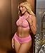 XJG Womens Fishnet Lingerie for Women Sexy Two Piece Lingerie Set Stripper Outfit Rose Red
