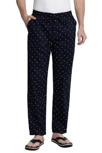 Image of Van Heusen Men Athleisure Allover Print Pyjamas - 100% Combed Cotton - Drawstring Waist, Ultra Soft