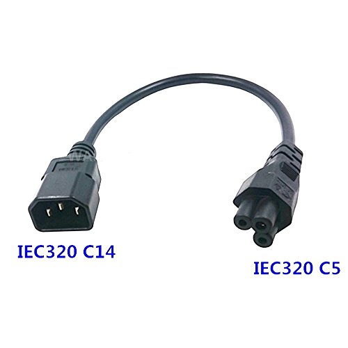 Toptekits C14 To C5 Power Plug Cable,Iec 320 C14 Male To C5 Female Adapter Cable,Universal Power Adapter Iec 320 C14 To C5 Adapter Converter C5 To C14 Ac Power Cable 3 Pin Iec320 C14 Connector (1Ft) #TOP1
