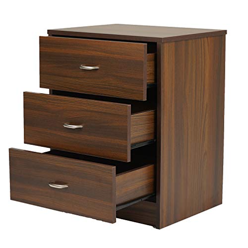 Image of Nilkamal Torrie Night Stand | 1 Year Warranty | Classic Walnut