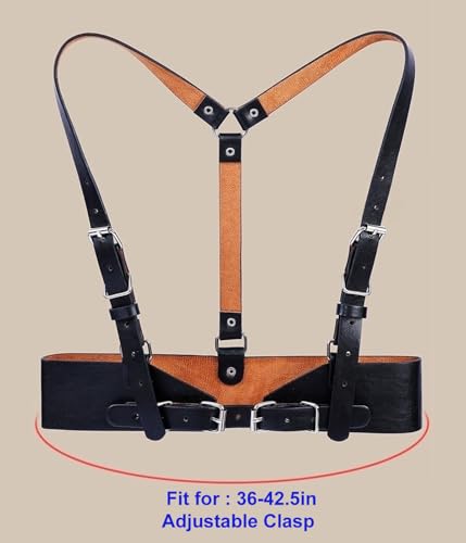 Punk Womens Waist Belt Adjustable Suspenders Straps PU Leather Harness Belt2
