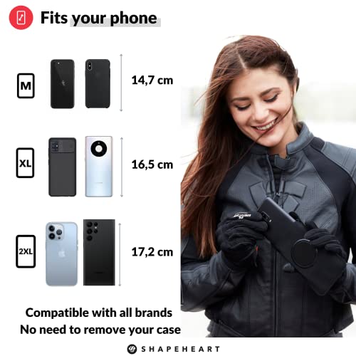 Image of Shapeheart - Magnetic motorbike phone holder | Anti vibration motorcycle phone holder | Waterproof Motorcycle Handlebar phone mount | 360 orientation | Fits Any Phone & Case | Handlebar diameter 20-50 mm | Quick Attach and Release | Absorbs Vibrations | Motorcycles & Scooters