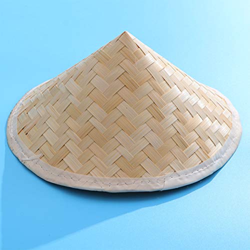 VORCOOL 23. 5X14. 5Cm Oriental De Bambu Chapéu de Palha Cone Jardim Pesca Chapéu Adulto Chapéu de Ar