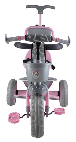 Image of Toyzoy Cotton Candy Grand Kids|Baby Trike|Tricycle with Cushioned Seat & Storage Basket for Kids|Boys|Girls Age Group 2+ Years (Pink)