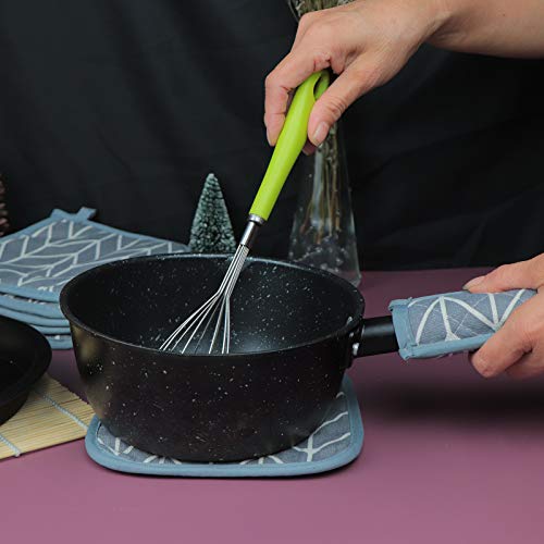 Win Change Heat Resistant Potholders Hot Pads-6 Kitchen Pot Holders Set With 2 Pan Hot Handle Holders Trivet For Cooking And Baking,With Recycled Infill Terrycloth Lining thumb #4