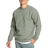 Hanes Men's EcoSmart Sweatshirt, stonewashed green, Medium