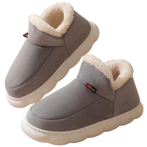 Chausson hiver hommes anti-glisse semelle épaisse coton sac talon 35-36