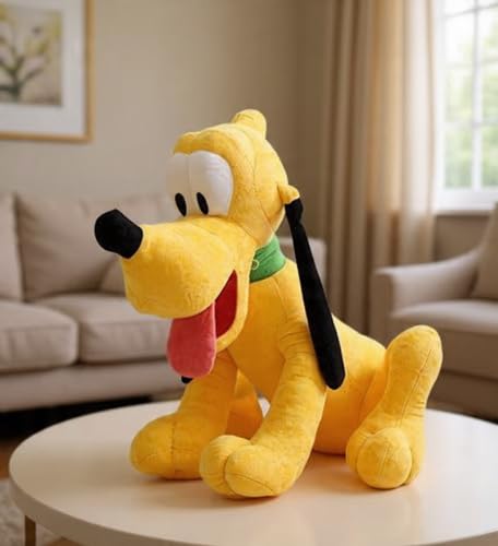 Image of Plush Toy Pluto, Yellow Dog Character, Soft Stuffed Animal 30 CM (Yellow)