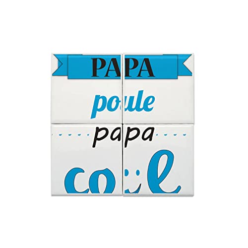Carreaux Céramique Décoratif 15,2x15,2 cm : faïence murale design Papa Poule Bleu