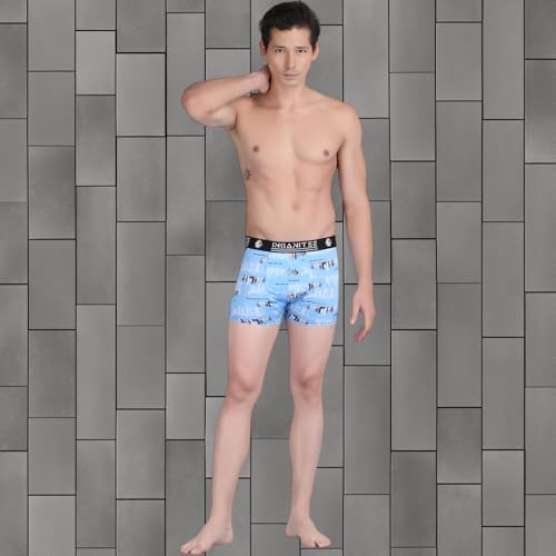 Image of Men's Nylon Stretch Printed Trunk | Ultra-Soft, Breathable Innerwear for Men | Stylish & Supportive Fit