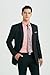 Mens Dress Shirt Long Sleeve with Tie Set Formal Button Down Business Dusty Pink Dress Shirt Matching Paisley Tie Pocket Square Set L