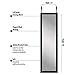 Americanflat 12x48 Over The Door Mirror - Hanging Full Length Mirrors with Engineered Wood - Modern Mirror for Bathroom, Bedroom, Living Room - Mirrors for Wall Display and Home Decor - Black