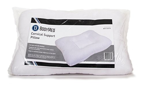 BodyMed Cervical Support Pillow, Soft Fill, 24" x 16" – Orthotic Pillow for Neck Discomfort – Spinal Alignment Support for Sleeping – Recommended for Side & Back Sleepers – Polyester Fiber-Filled - Thumbnail 2