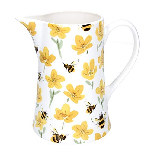 Gisela Graham Bee and Buttercup - Jarra de Porcelana (tamaño Mediano, en Caja Regalo)