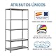 Simon Rack Simonclick Regal mit 5 Ebenen, 180 kg Tragkraft und Biegepunkt, 2000 x 1000 x 300 mm, Schwerlastregal, Garagenregal, verzinkt