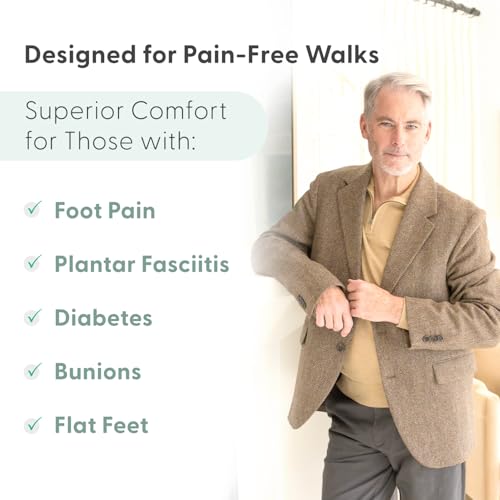 Orthofeet Men's Orthopedic Black Leather Lincoln Center Dress Shoes4