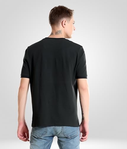 Image of TURMS Men's Ice Cool Tech Round Neck T-Shirt, Odor Control, Stretchable & Breathable, Cotton Rich Fabric, Half Sleeve
