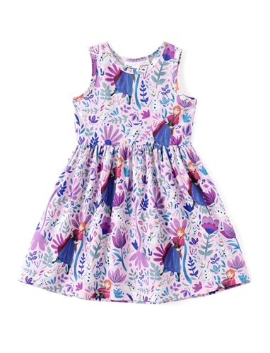 Image of Disney Minnie Mouse Princess Frozen Elsa Stitch Girls Dress Sleeveless & Short Sleeve Casual Summer Clothes Baby to Toddler