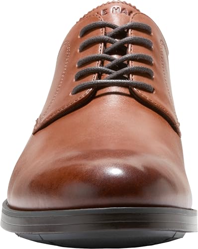 Cole Haan Men's Newmark Grand Plain Toe Oxfords, British Tan/Dark Brown, 10.5-M US