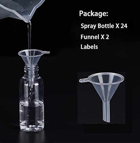 Miniatura 2 de TINFO - Botellas de aerosol, paquete de 24 botellas de viaje de plástico de niebla fina vacías de 1.7 fl oz de 2 onzas, pequeños recipientes para