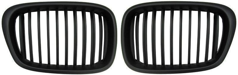 Full Matt Black Grills compatible with BMW 5-Series E39 1995-2001