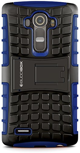 LG G4 Case, BUDDIBOX [Wave] Slim Rugged Durable Protective Case with Kickstand for LG G4, (Blue)