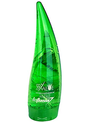 LotUSA 99% Purity Aloe Vera Gel for Face, Body and Hair & Soothing, Moisture, Sun Burns, Anti Wrinkle, Anti Aging, Rashes, Razor Bumps, Dry Skin, After Sun (250 ml (8.5 fl oz))