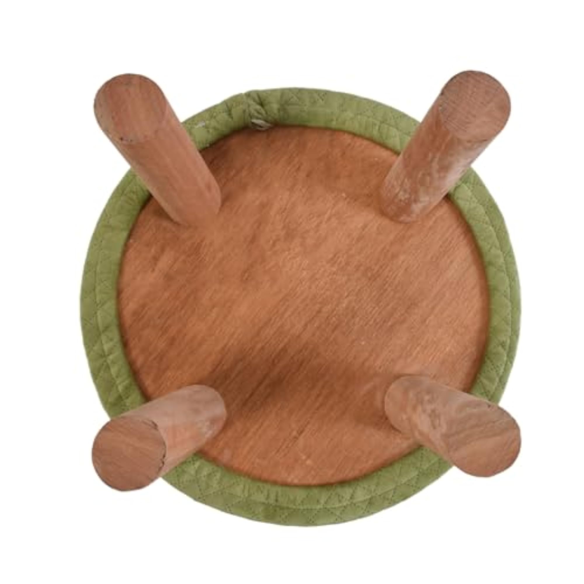 Diamond Quilted Foam Cushioned Pouffe for Living Room