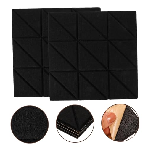 TOYANDONA 4pcs Paneles Acústicos Adhesivos para Aislamiento Sonoro Cuadrados para Estudios en Casa, Oficinas y Espacios de Entretenimiento miniatura 5