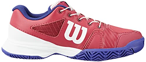 Wilson Mädchen Tennisschuhe, RUSH PRO JR QL, Pink/Weiß/Blau, 28, Für alle Bodenbeläge, Alle Spielertypen, WRS327900E105