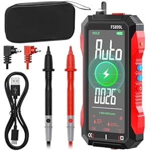 MultÃ­metro Digital Profesional Tester Recargable 6000 Conteos Inteligente Auto-Rango TRMS, Tester para Corriente CA/CC, Voltaje CA/CC, Resistencia, Frecuencia, Capacitancia, Continuidad, Diodos