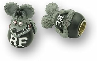 MOONEYES ラットフィンク(Rat Fink) エアバルブキャップ グレー ２個セット＿AC-RAF280GY-MON