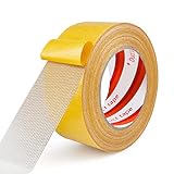 WYKOO Double Sided Fabric Tape Heavy Duty, 2inchx98FT(30m) High Tack Duct Cloth Tape Strong Wall Adhesive Super Sticky Clear Tape Mounting Tape Strips for Floors,Mats,Carpets,Rugs,Clothing,Paste Decor