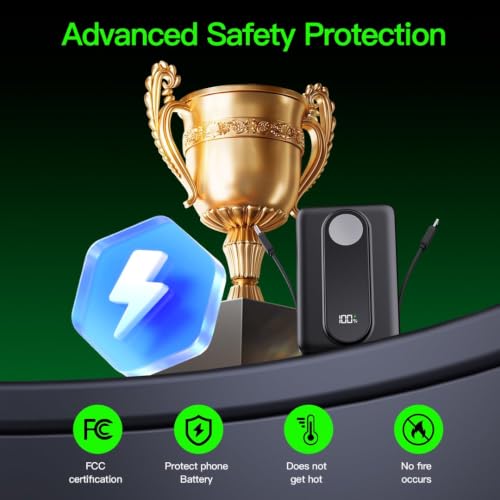 Magnetic Portable Charger 10000mAh, Power Bank with Built in Cable Watch - image 9