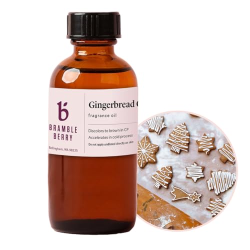 Image of Bramble Berry Gingerbread Cookie Fragrance Oil 2 oz | Warm Sweet Holiday Scent for Soap Making, Candles, Lotion, Bath Bombs & Perfume | Skin Safe, Vegan, Paraben & Phthalate Free