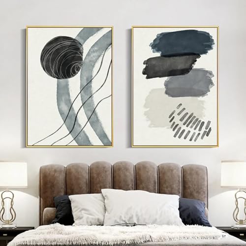 Imprimés sur toile abstraits pour habiller un mur vide avec style géométrique