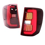 HJKLBNM Pair LED Taillights Compatible With 1999 2000 2001 2002 2003 2004 Jeep Grand Cherokee MK2 WJ Taillamp Rear Lamp Brake Fog Turn Signal Light(RED)