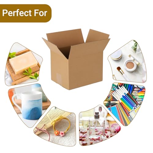Image of zmybcpack 40 pack 8x6x6 inch Cardboard Box Mailers, Corrugated Shipping Box | Cardboard Boxes for Packaging Small Business, Mailing, Packing and Storage