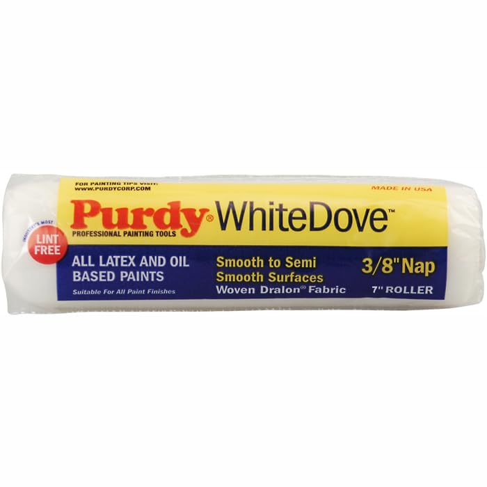 40-Pack of 7” x 1/4” Nap Purdy 140662071 White Dove Roller Cover, Dralon