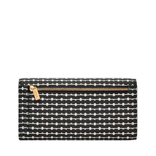 Image of Fossil Women's Logan Leather Wallet RFID Blocking Flap Clutch Organizer
