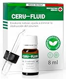 Gotas para Cera en Oídos 8ml - Ceru Fluid Tratamiento Emoliente Natural - Disuelve y Previene Acumulación de Cerumen - Hecho en Italia