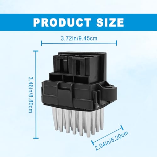 Image of Blower Motor HVAC Resistor Control Module Motor Resistor Replaces OE# 15141283 13598134 Compatible with Silverado Suburban Tahoe Camaro Equinox Chrysler Opel