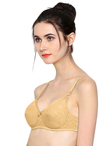 Image of SONARI 0015 Women's Light Padded Cotton Bra | Wire-Free, Medium Coverage, Sewn-in Bump for Natural Lift