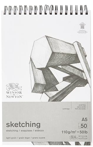 Quill Blocco Per Schizzi A5 Visual Art, Carta 110 G/m², Colore Lime, Rilegatura A Spirale, Carta Acid-Free Per Disegno E Pittura
