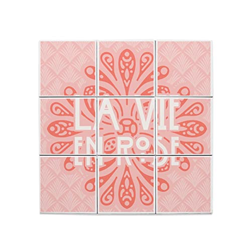 Carreaux céramique décoratifs la vie en rose pour crédence cuisine