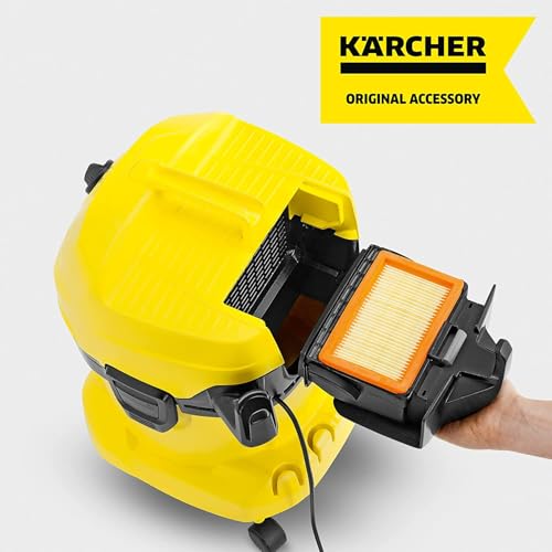 Image of Karcher Flat Pleated Filter for Karcher Wet Dry Vacuum - Compatible with WD 4, WD 5 /P and WD 6 P S Wet Dry Vacs - Reusable Filter