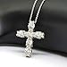 B. BRILLIANT Cross Necklace for Women | Sterling Silver Necklace Round-cut AAA Cubic Zirconia Big Large CZ Crosses for Women with Gift Box