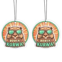 2x Duftbaum Auto ZubehöR, Car Air Freshener, DuftanhäNger Auto, Lufterfrischer, Duftbaum Set Auto ZubehöR Innenraum (Bober Kurwa, 2 Stück)