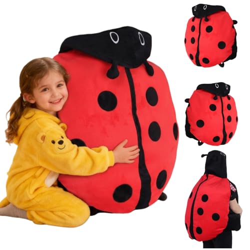 TARSHYRY Almohada de Mariquita Portátil, Peluche de Mariquita Portátil, Juguete de Peluche de Algodón PP, Disfraz de Cojín con Pantalón Corto Súper Suave para Adolescentes y Adultos, (60CM)